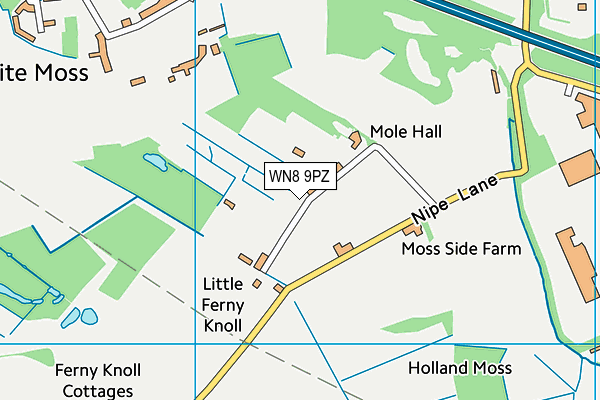 WN8 9PZ map - OS VectorMap District (Ordnance Survey) WN8 9PZ map - OS VectorMap District (Ordnance Survey)