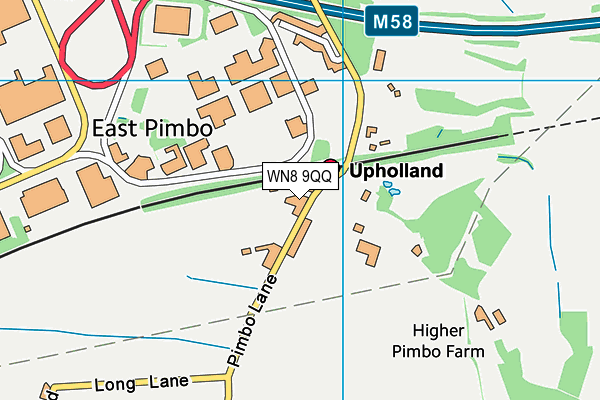 WN8 9QQ map - OS VectorMap District (Ordnance Survey)