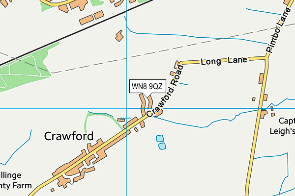 WN8 9QZ map - OS VectorMap District (Ordnance Survey)