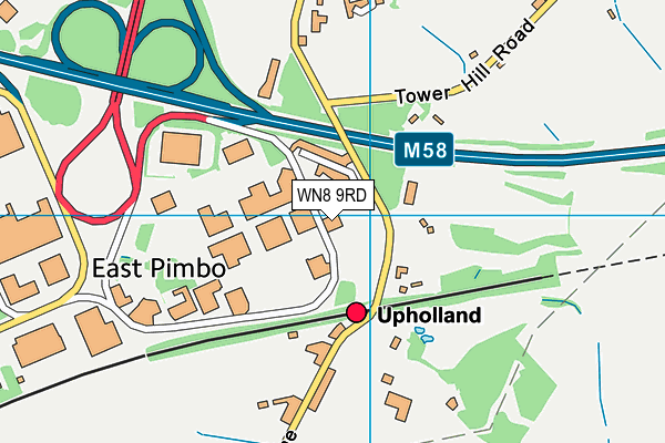 WN8 9RD map - OS VectorMap District (Ordnance Survey) WN8 9RD map - OS VectorMap District (Ordnance Survey)