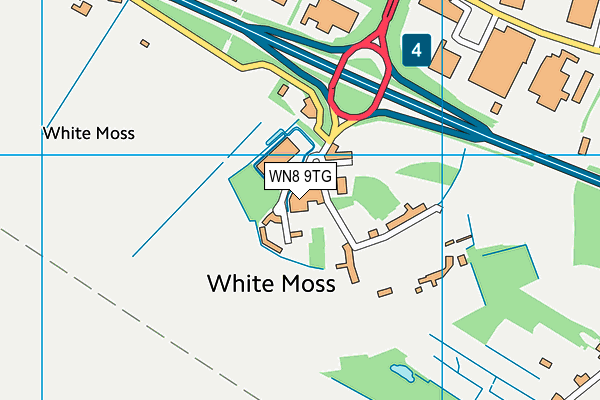 WN8 9TG map - OS VectorMap District (Ordnance Survey)