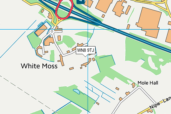 WN8 9TJ map - OS VectorMap District (Ordnance Survey)