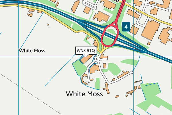 WN8 9TQ map - OS VectorMap District (Ordnance Survey) WN8 9TQ map - OS VectorMap District (Ordnance Survey)