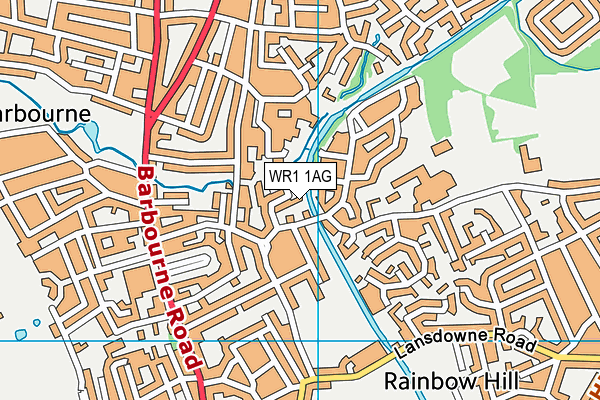 WR1 1AG map - OS VectorMap District (Ordnance Survey) WR1 1AG map - OS VectorMap District (Ordnance Survey)