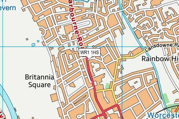 WR1 1HS map - OS VectorMap District (Ordnance Survey) WR1 1HS map - OS VectorMap District (Ordnance Survey)