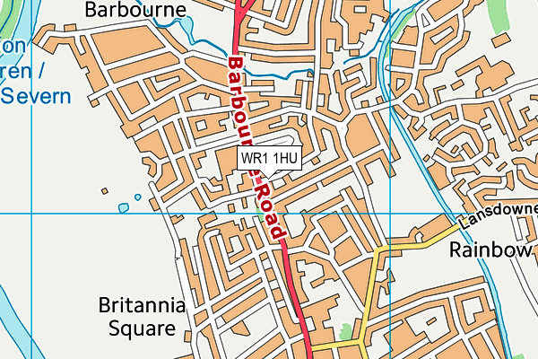 WR1 1HU map - OS VectorMap District (Ordnance Survey) WR1 1HU map - OS VectorMap District (Ordnance Survey)