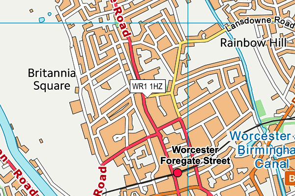 WR1 1HZ map - OS VectorMap District (Ordnance Survey) WR1 1HZ map - OS VectorMap District (Ordnance Survey)