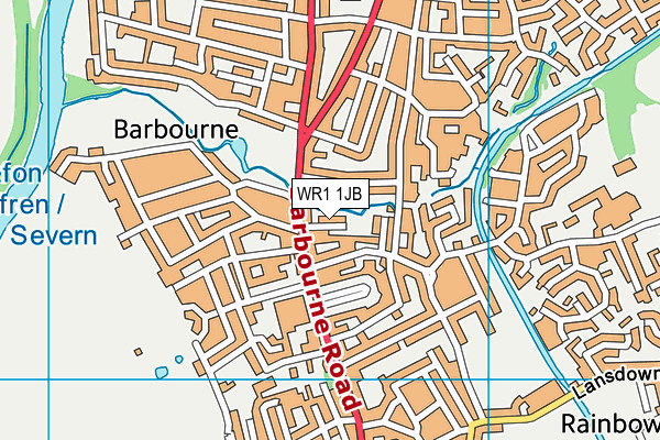 WR1 1JB map - OS VectorMap District (Ordnance Survey) WR1 1JB map - OS VectorMap District (Ordnance Survey)
