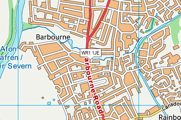 WR1 1JE map - OS VectorMap District (Ordnance Survey)