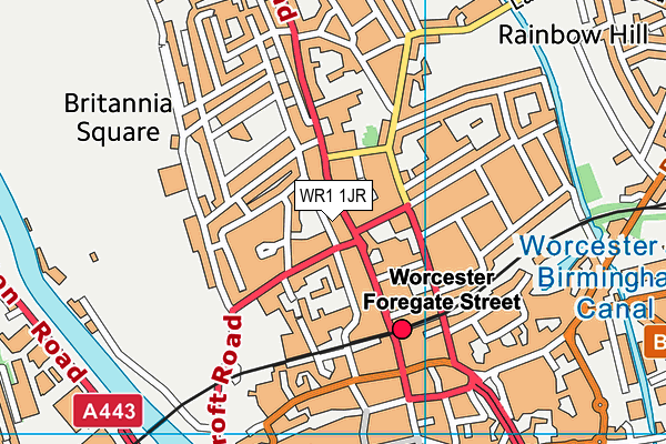 WR1 1JR map - OS VectorMap District (Ordnance Survey) WR1 1JR map - OS VectorMap District (Ordnance Survey)