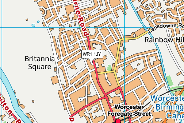 WR1 1JY map - OS VectorMap District (Ordnance Survey) WR1 1JY map - OS VectorMap District (Ordnance Survey)