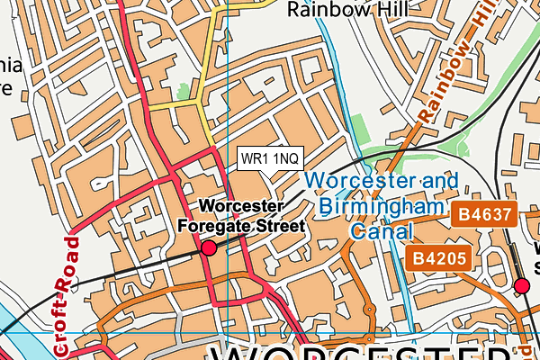 WR1 1NQ map - OS VectorMap District (Ordnance Survey) WR1 1NQ map - OS VectorMap District (Ordnance Survey)