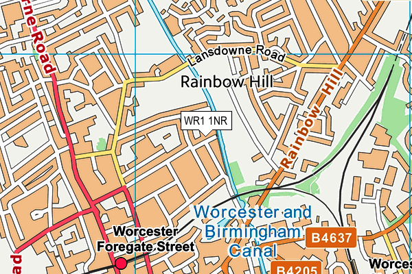WR1 1NR map - OS VectorMap District (Ordnance Survey)