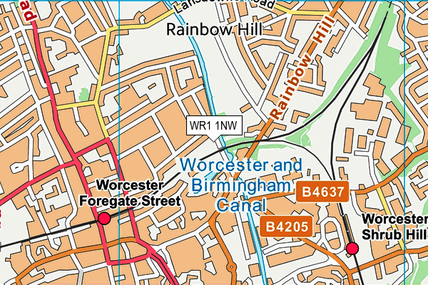 WR1 1NW map - OS VectorMap District (Ordnance Survey) WR1 1NW map - OS VectorMap District (Ordnance Survey)