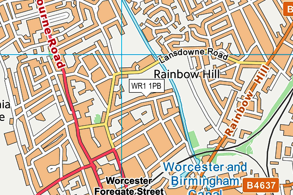 WR1 1PB map - OS VectorMap District (Ordnance Survey) WR1 1PB map - OS VectorMap District (Ordnance Survey)