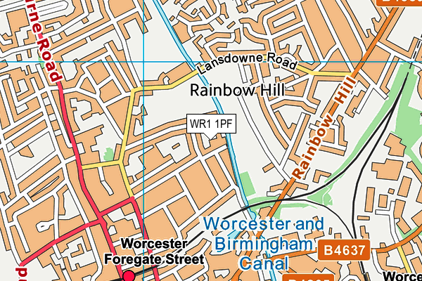 WR1 1PF map - OS VectorMap District (Ordnance Survey) WR1 1PF map - OS VectorMap District (Ordnance Survey)