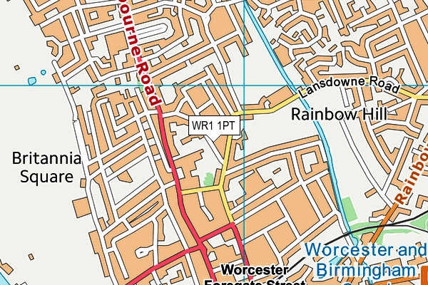 WR1 1PT map - OS VectorMap District (Ordnance Survey) WR1 1PT map - OS VectorMap District (Ordnance Survey)