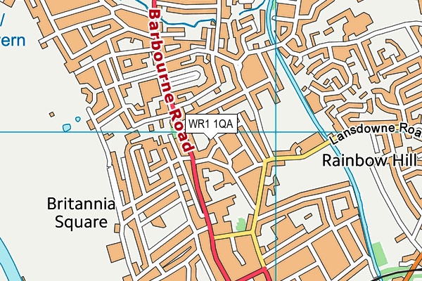 WR1 1QA map - OS VectorMap District (Ordnance Survey) WR1 1QA map - OS VectorMap District (Ordnance Survey)