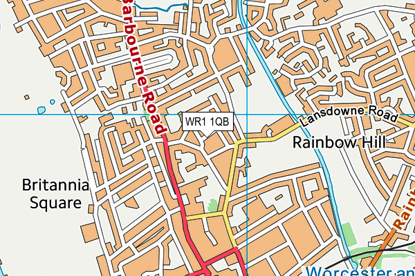 WR1 1QB map - OS VectorMap District (Ordnance Survey) WR1 1QB map - OS VectorMap District (Ordnance Survey)