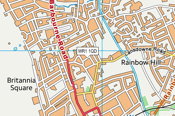 WR1 1QD map - OS VectorMap District (Ordnance Survey) WR1 1QD map - OS VectorMap District (Ordnance Survey)