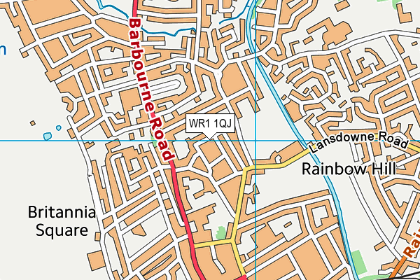 WR1 1QJ map - OS VectorMap District (Ordnance Survey)