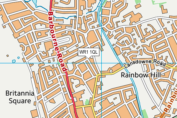 WR1 1QL map - OS VectorMap District (Ordnance Survey) WR1 1QL map - OS VectorMap District (Ordnance Survey)