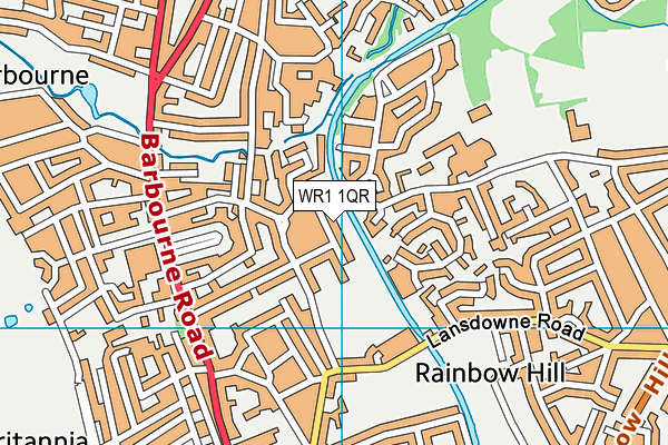 WR1 1QR map - OS VectorMap District (Ordnance Survey) WR1 1QR map - OS VectorMap District (Ordnance Survey)