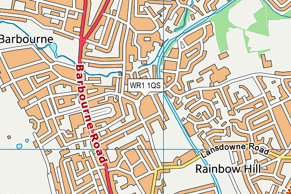 WR1 1QS map - OS VectorMap District (Ordnance Survey)