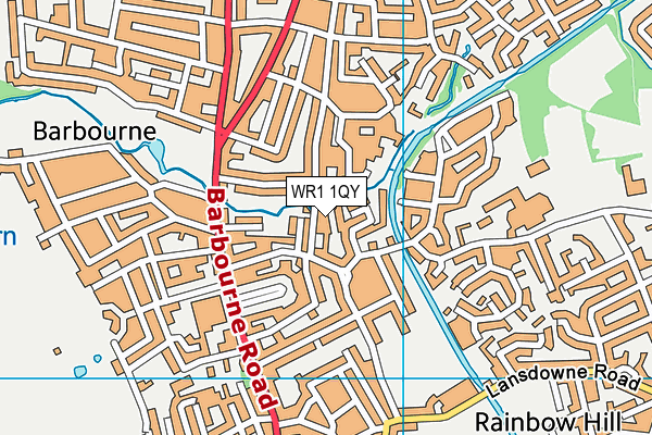 WR1 1QY map - OS VectorMap District (Ordnance Survey) WR1 1QY map - OS VectorMap District (Ordnance Survey)