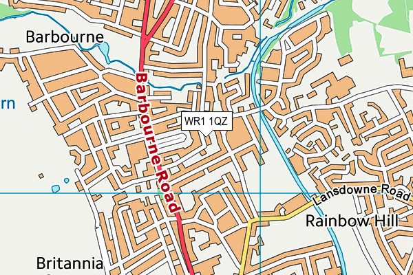 WR1 1QZ map - OS VectorMap District (Ordnance Survey) WR1 1QZ map - OS VectorMap District (Ordnance Survey)