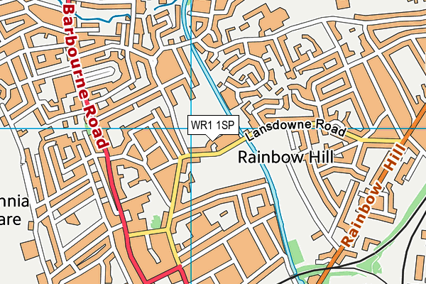 WR1 1SP map - OS VectorMap District (Ordnance Survey)