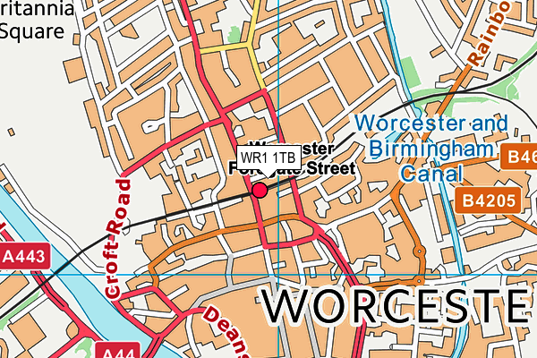 WR1 1TB map - OS VectorMap District (Ordnance Survey) WR1 1TB map - OS VectorMap District (Ordnance Survey)