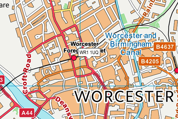 WR1 1UQ map - OS VectorMap District (Ordnance Survey) WR1 1UQ map - OS VectorMap District (Ordnance Survey)