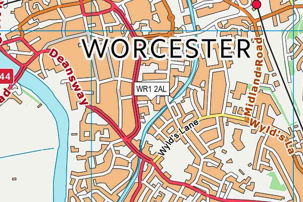 WR1 2AL map - OS VectorMap District (Ordnance Survey) WR1 2AL map - OS VectorMap District (Ordnance Survey)