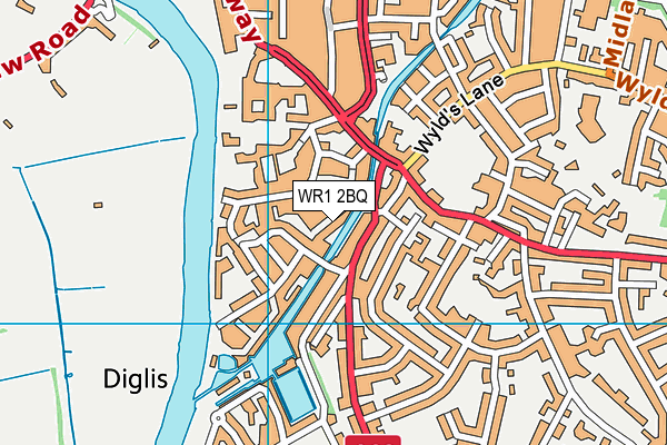 WR1 2BQ map - OS VectorMap District (Ordnance Survey) WR1 2BQ map - OS VectorMap District (Ordnance Survey)