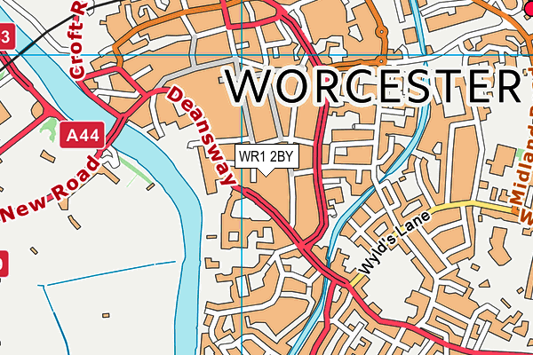 WR1 2BY map - OS VectorMap District (Ordnance Survey) WR1 2BY map - OS VectorMap District (Ordnance Survey)