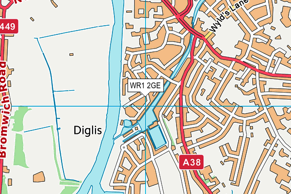 WR1 2GE map - OS VectorMap District (Ordnance Survey) WR1 2GE map - OS VectorMap District (Ordnance Survey)