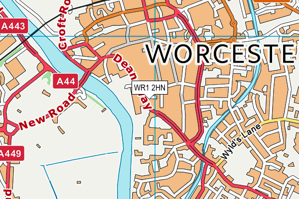 WR1 2HN map - OS VectorMap District (Ordnance Survey) WR1 2HN map - OS VectorMap District (Ordnance Survey)