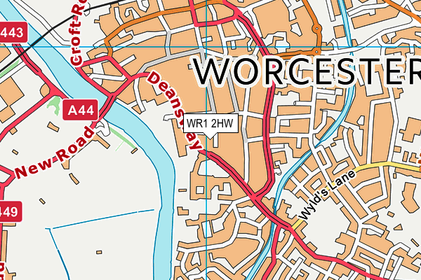 WR1 2HW map - OS VectorMap District (Ordnance Survey) WR1 2HW map - OS VectorMap District (Ordnance Survey)