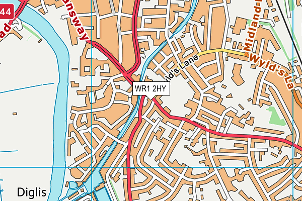 WR1 2HY map - OS VectorMap District (Ordnance Survey) WR1 2HY map - OS VectorMap District (Ordnance Survey)