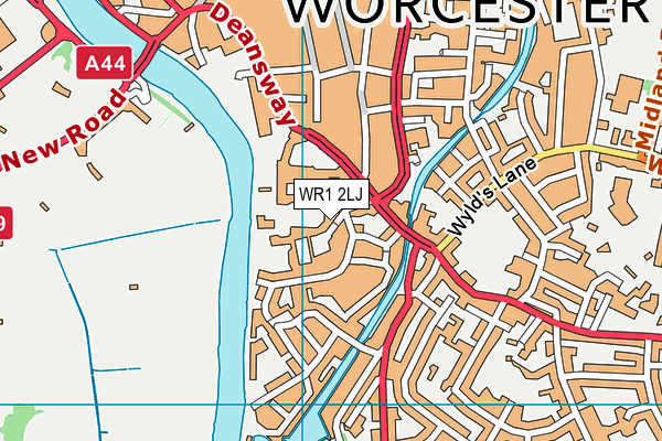 WR1 2LJ map - OS VectorMap District (Ordnance Survey) WR1 2LJ map - OS VectorMap District (Ordnance Survey)