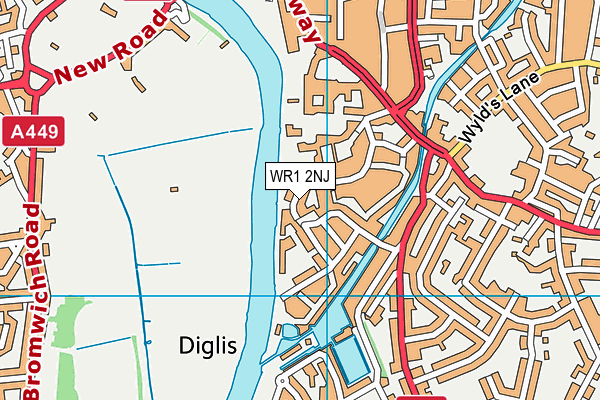 WR1 2NJ map - OS VectorMap District (Ordnance Survey) WR1 2NJ map - OS VectorMap District (Ordnance Survey)