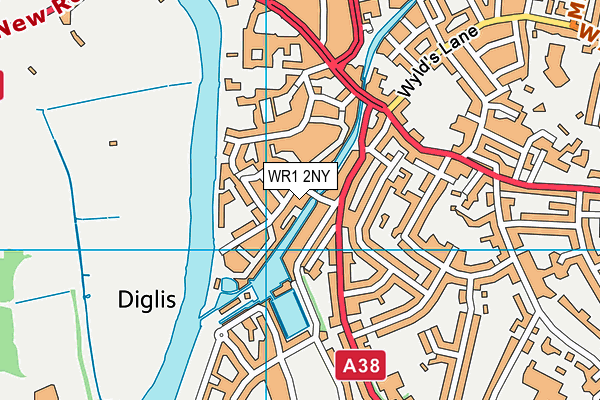 WR1 2NY map - OS VectorMap District (Ordnance Survey) WR1 2NY map - OS VectorMap District (Ordnance Survey)