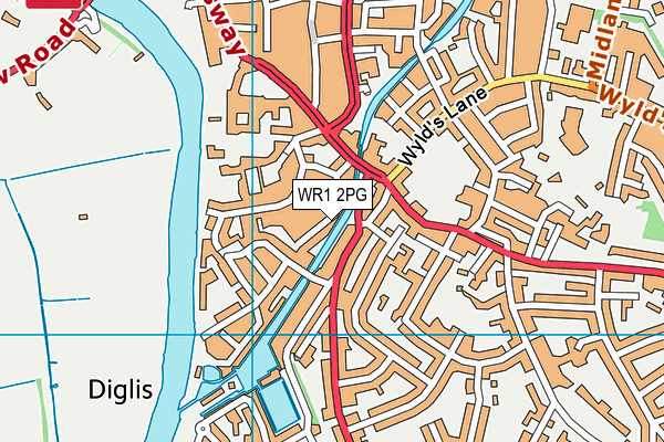 WR1 2PG map - OS VectorMap District (Ordnance Survey) WR1 2PG map - OS VectorMap District (Ordnance Survey)