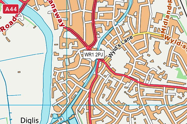 WR1 2PJ map - OS VectorMap District (Ordnance Survey) WR1 2PJ map - OS VectorMap District (Ordnance Survey)