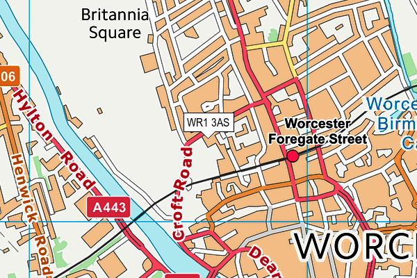 WR1 3AS map - OS VectorMap District (Ordnance Survey) WR1 3AS map - OS VectorMap District (Ordnance Survey)