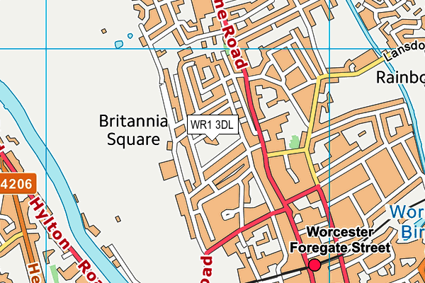WR1 3DL map - OS VectorMap District (Ordnance Survey) WR1 3DL map - OS VectorMap District (Ordnance Survey)