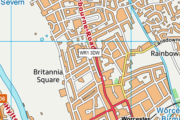 WR1 3DW map - OS VectorMap District (Ordnance Survey) WR1 3DW map - OS VectorMap District (Ordnance Survey)