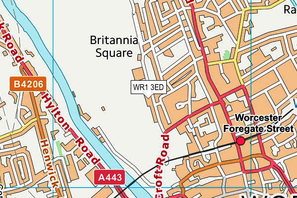 WR1 3ED map - OS VectorMap District (Ordnance Survey) WR1 3ED map - OS VectorMap District (Ordnance Survey)