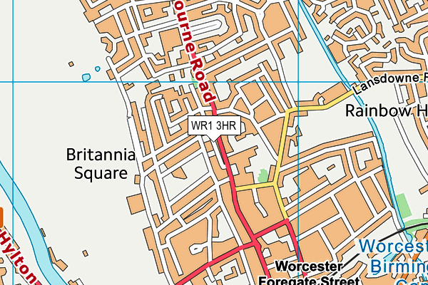 WR1 3HR map - OS VectorMap District (Ordnance Survey) WR1 3HR map - OS VectorMap District (Ordnance Survey)